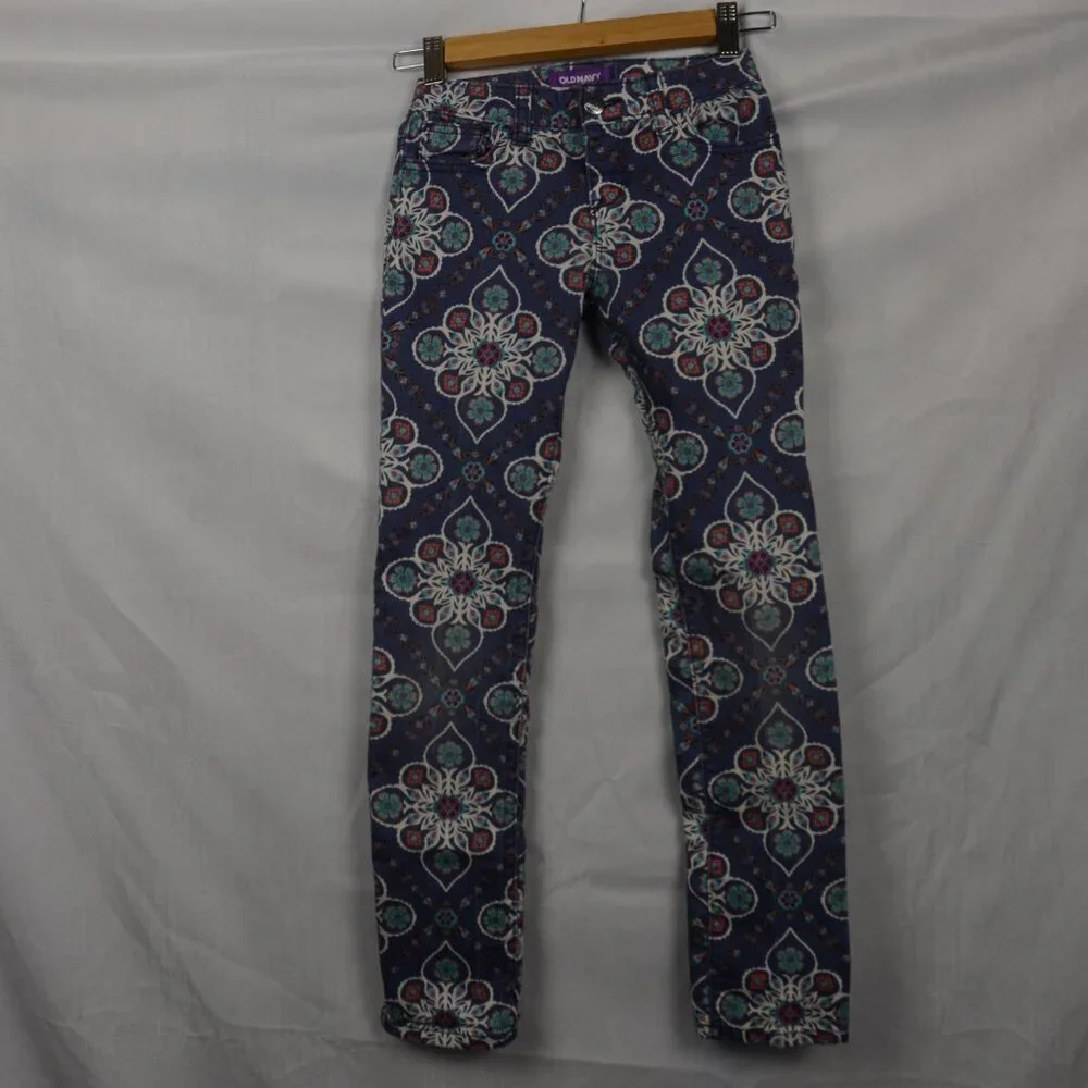 Old Navy Skinny Jeans with Mandala Pattern Size 10 Slim (Kids) - Picture 1 of 4